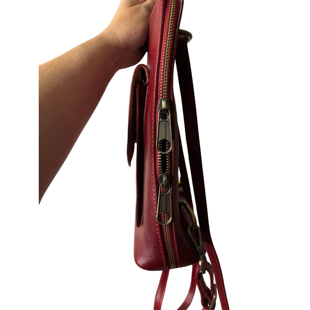 Vera Pelle Genuine Italian Leather Full Sized Backpack - Picture 5 of 11